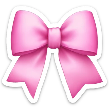 Pink bow sticker