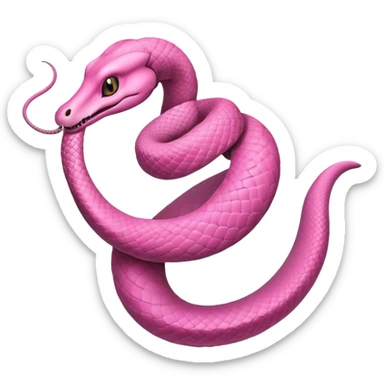 Crescent moon pink constrictor  sticker
