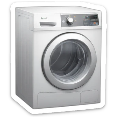 Dryer with clothes up sticker