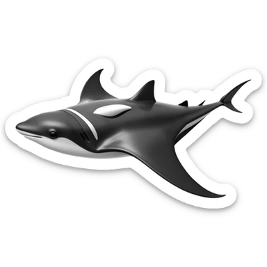 manta ray no background sticker