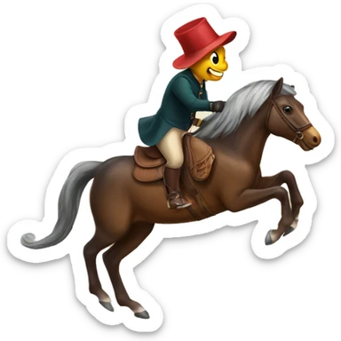 Salamander ridding a horse sticker