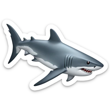 Shark with legs that has jordans sticker