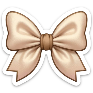 artsy bow delicate pastel brown colour sticker