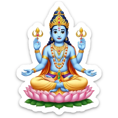 combined form of Bhagwan Vishnu 10 avatars. sticker