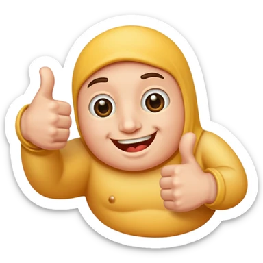 I want a thumbs up with a smaller thumbs up in the bottom right corner sticker