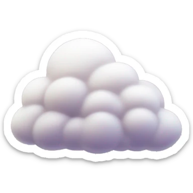 Paarse wolk met glitters dat magie moet voorstellen sticker