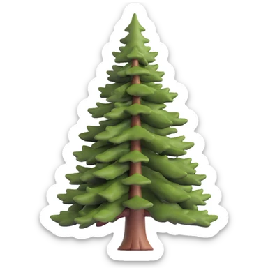 realistic pine tree with detailed texture sticker