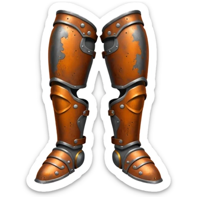 Rusted warrior leg armor sticker