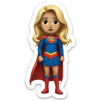 supergirl sad sticker
