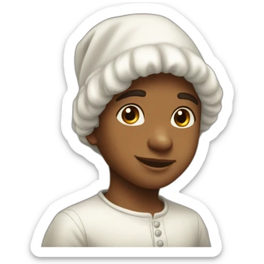 Tismey boy yet a satin bonnet sticker