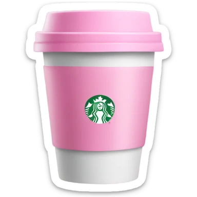 Pink starbucks cup sticker
