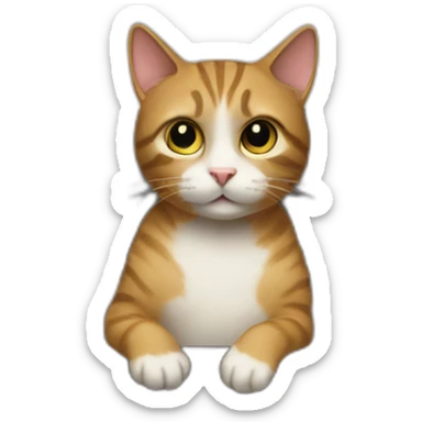 cat playing piano sticker