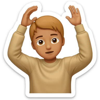 a person dabbing  sticker