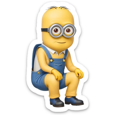 A minion lawyer pooping sticker