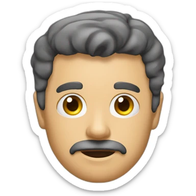 Hombre-enfadado-mediana-edad-vagabundo-calvo-cicatriz-en-cabeza sticker