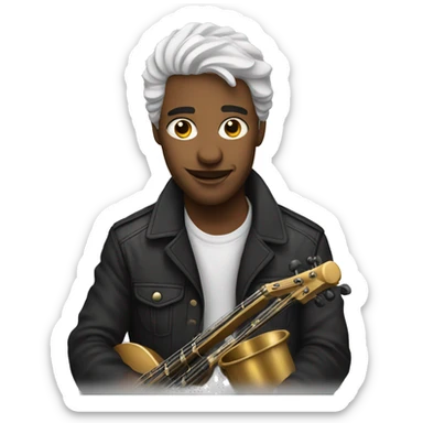 A white musician  sticker