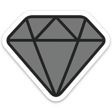 green diamond shape, minimalist style sticker