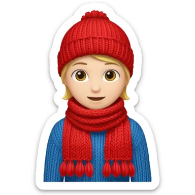 Red scarf sticker