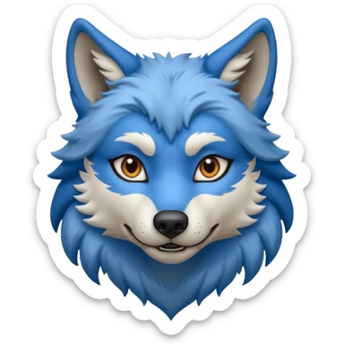 Blue colored female wolf🐺  sticker