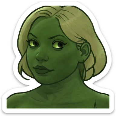 Blonde plus size woman sticker