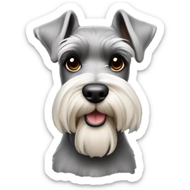 schnauzer miniatura de color sal y pimienta sticker