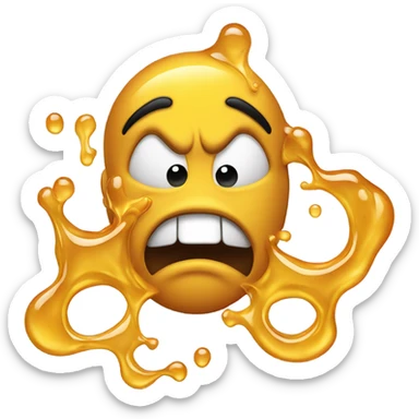Emoji vomiting honey sticker