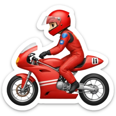 red-motorcycle-racer sticker