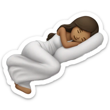 The brunette is sleeping sticker