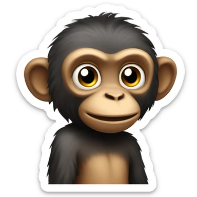 Monkey at the stock market  sticker