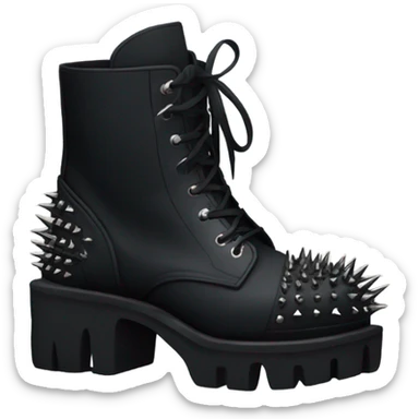 platform boots gothic with spikes sticker