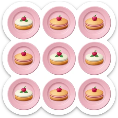 Make some plates of food, light pink tones, but you can use other colors sticker