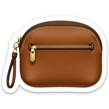 Coin purse, small, zipper sticker