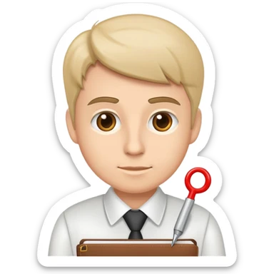 the manager reminds the student about the beginning of the lesson sticker