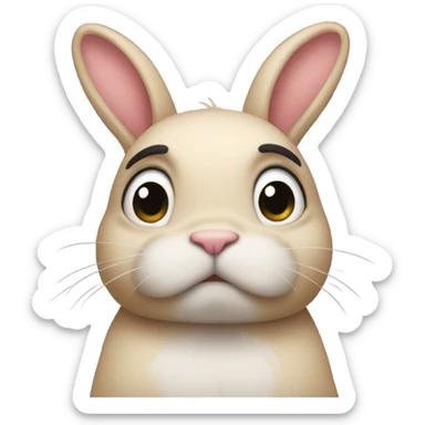 Bad bunny sad sticker