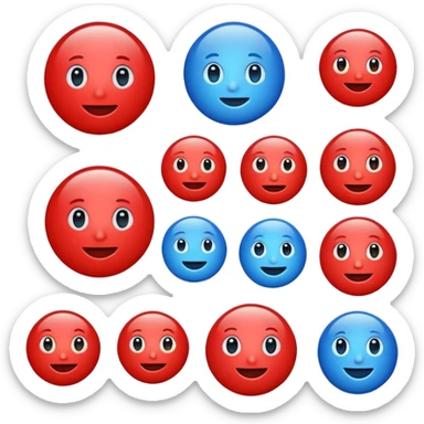 I want to have an emoji in the form of the letters AI in blue surrounded by a red circle sticker