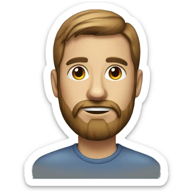 realistic male portrait with beard sticker