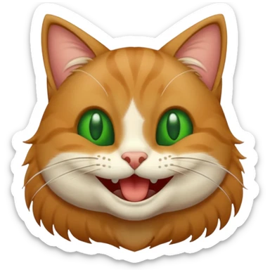 Combine Cat laughing emoji and 😁 this emoji sticker