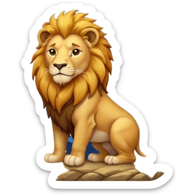 these three emojis combined : 🏞️🌠🦁 sticker