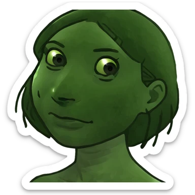 brunette girl doing her ballet bun  sticker