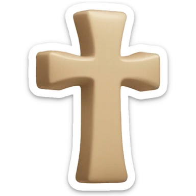 Beige cross sticker