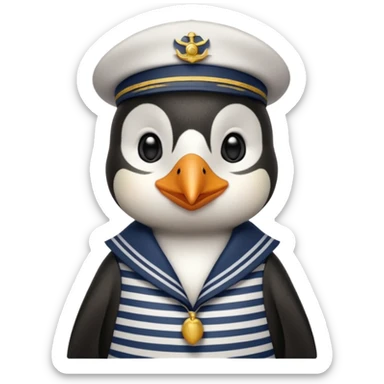 sailor penguin sticker