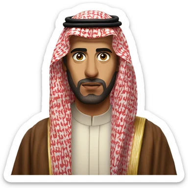 photorealistic  Faisal King of Saudi Arabia serious sticker