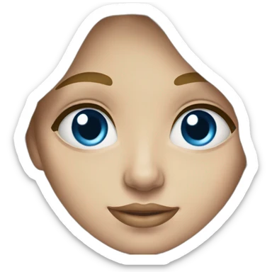 Blonde blue eyes artist painter sticker