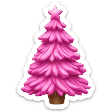 A pink Christmas tree  sticker