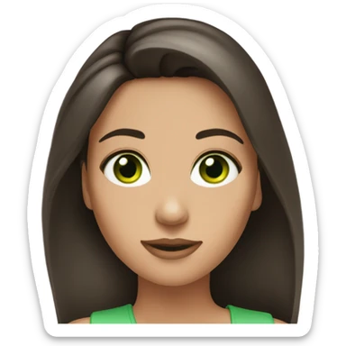 Brunette Model Green eyes Profile Picture  sticker