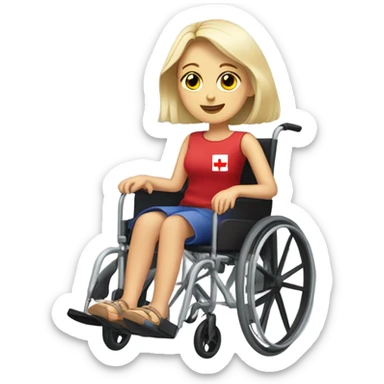 Poland Girl in a wheelchair  sticker