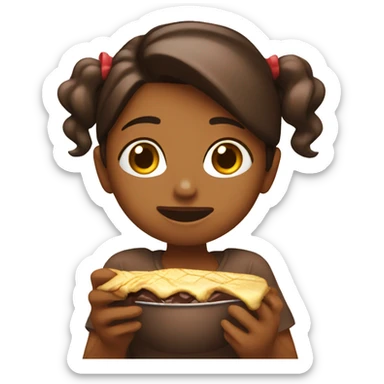 Chica comiendo chocolate sticker