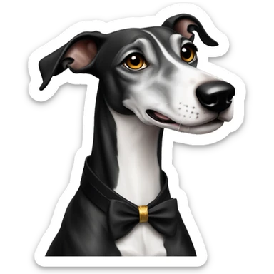 aristocrat dog galgo all black  sticker
