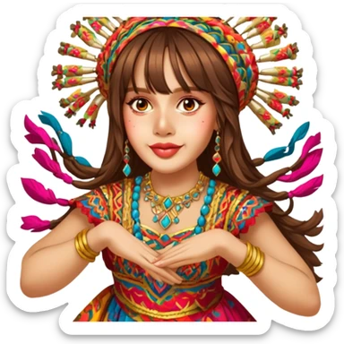 Folkloric Dancer sticker