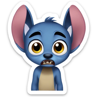 annoyed stitch sticker